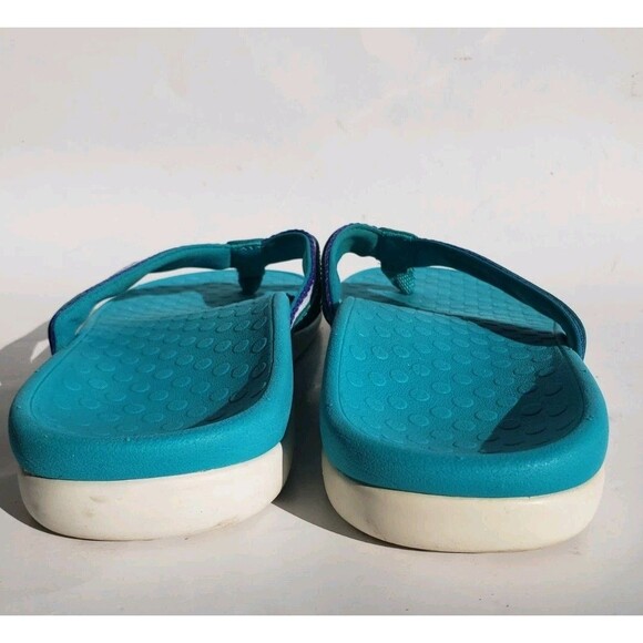 Vionic Womens Tide Sport Supportive Sandal Sz 6 Green w/Blue Trim Thong Orthotic - Picture 11 of 12